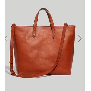 Madewell Zip-Top Transport Tote English Saddle Brown